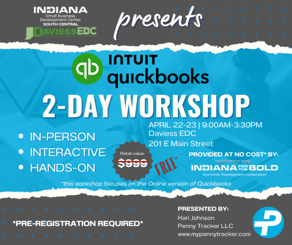 FREE 2-Day QuickBooks & Bookkeeping Workshop for Small Business Owners photo